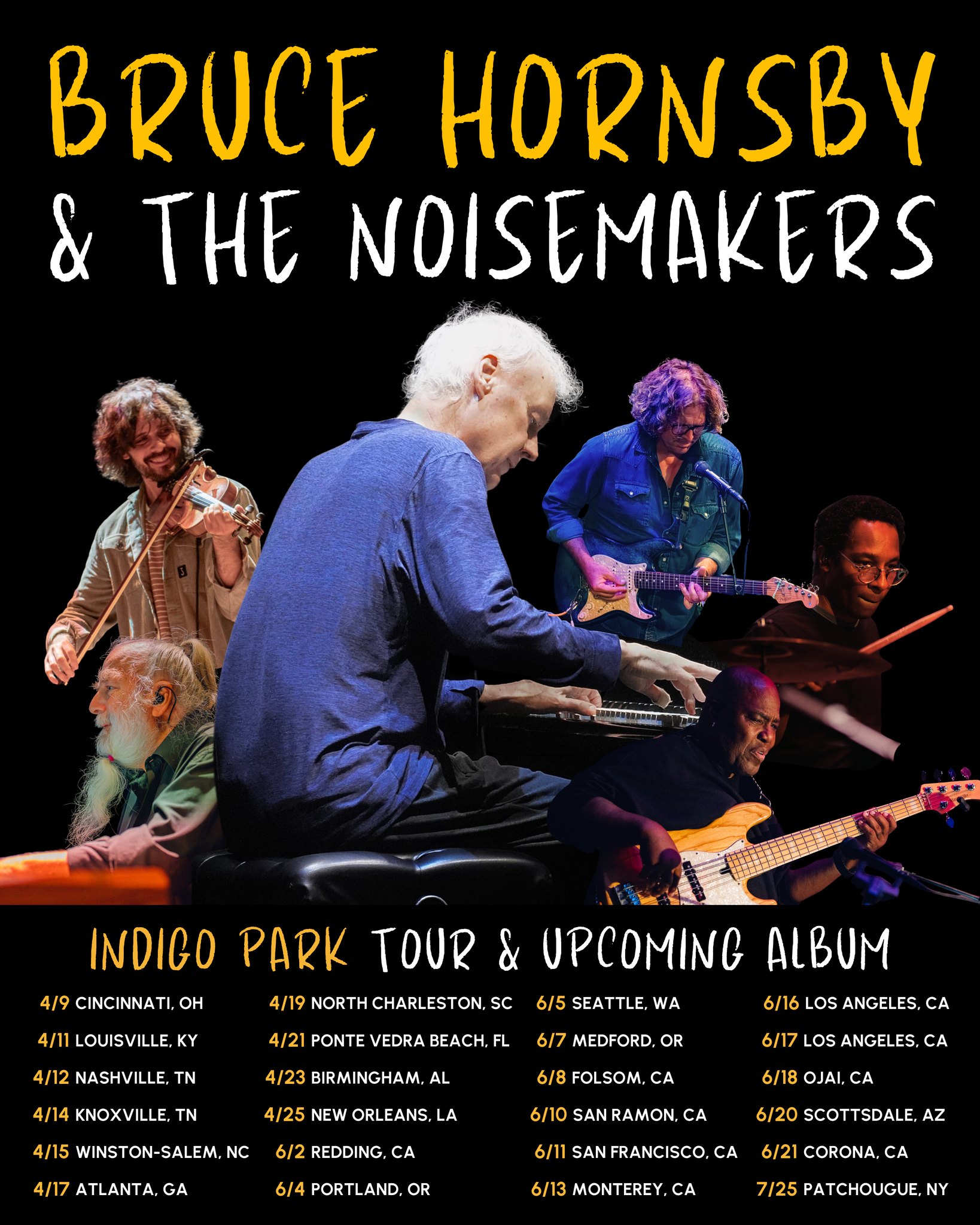 Bruce Hornsby Indigo Park Tour Poster 2026